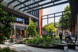 Homes on one side, businesses on the other – and Industry Lanes right in the middle