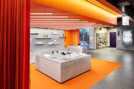 Orange pop! Powerhouse Brisbane’s ‘futuresque’ retail store