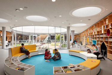 Green Square Library and Plaza, from Stewart Hollenstein and Stewart Architecture