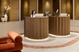 Seidler-inspired office warmth